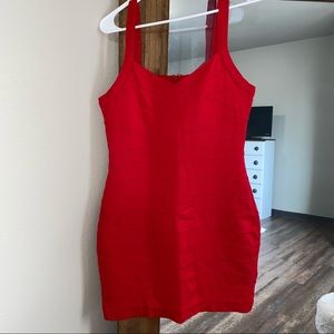 Express Red Bodycon Tank Dress